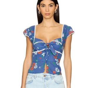 NWT Free People Call Me Baby Blouse Women’s Button-Up Casual Shirt